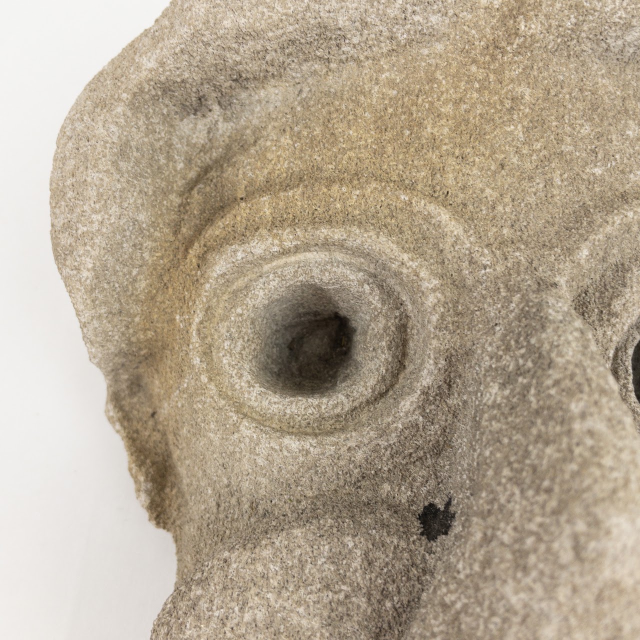 Limestone Face Sculpture