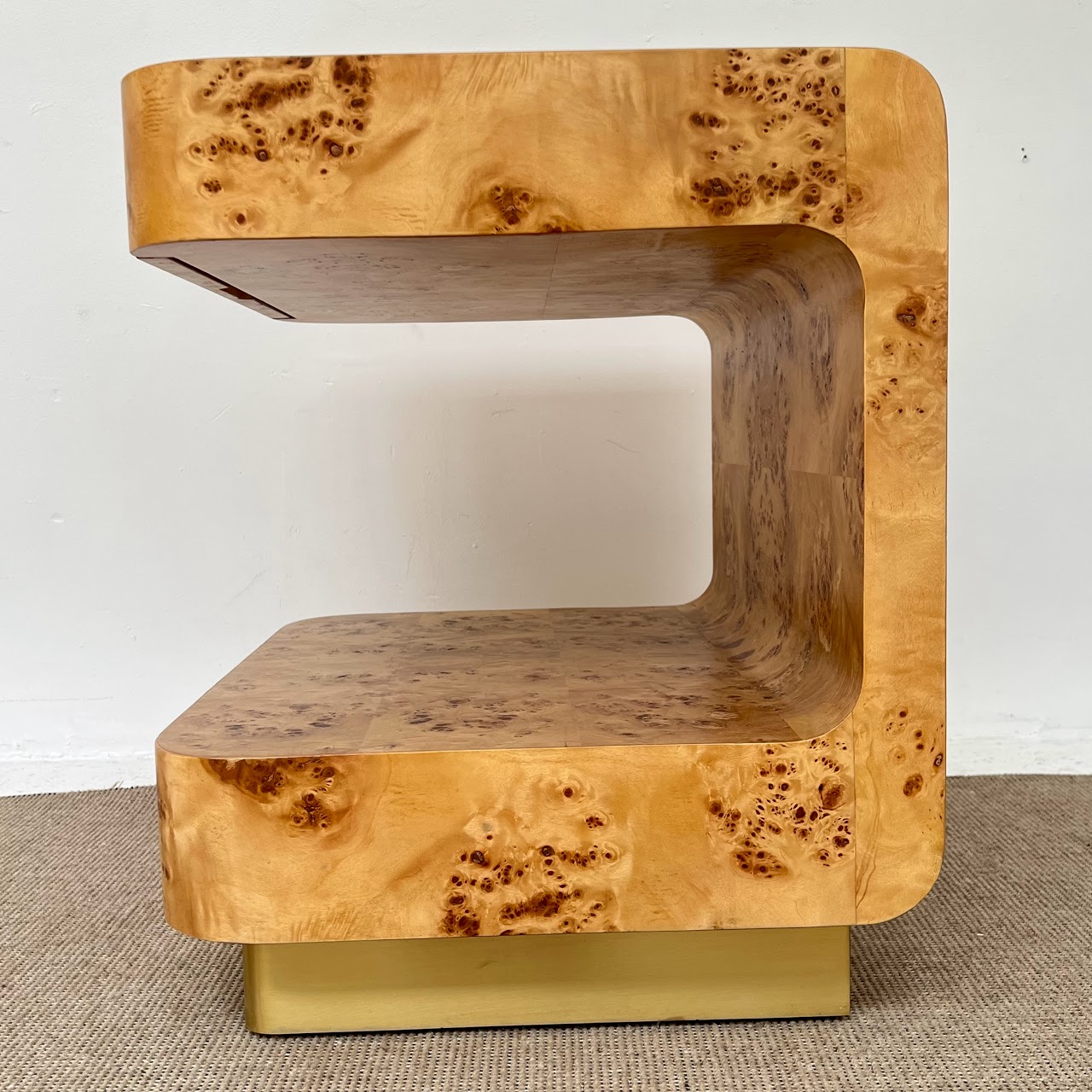 Burlwood Contemporary Deco-Inspired Side Table #3