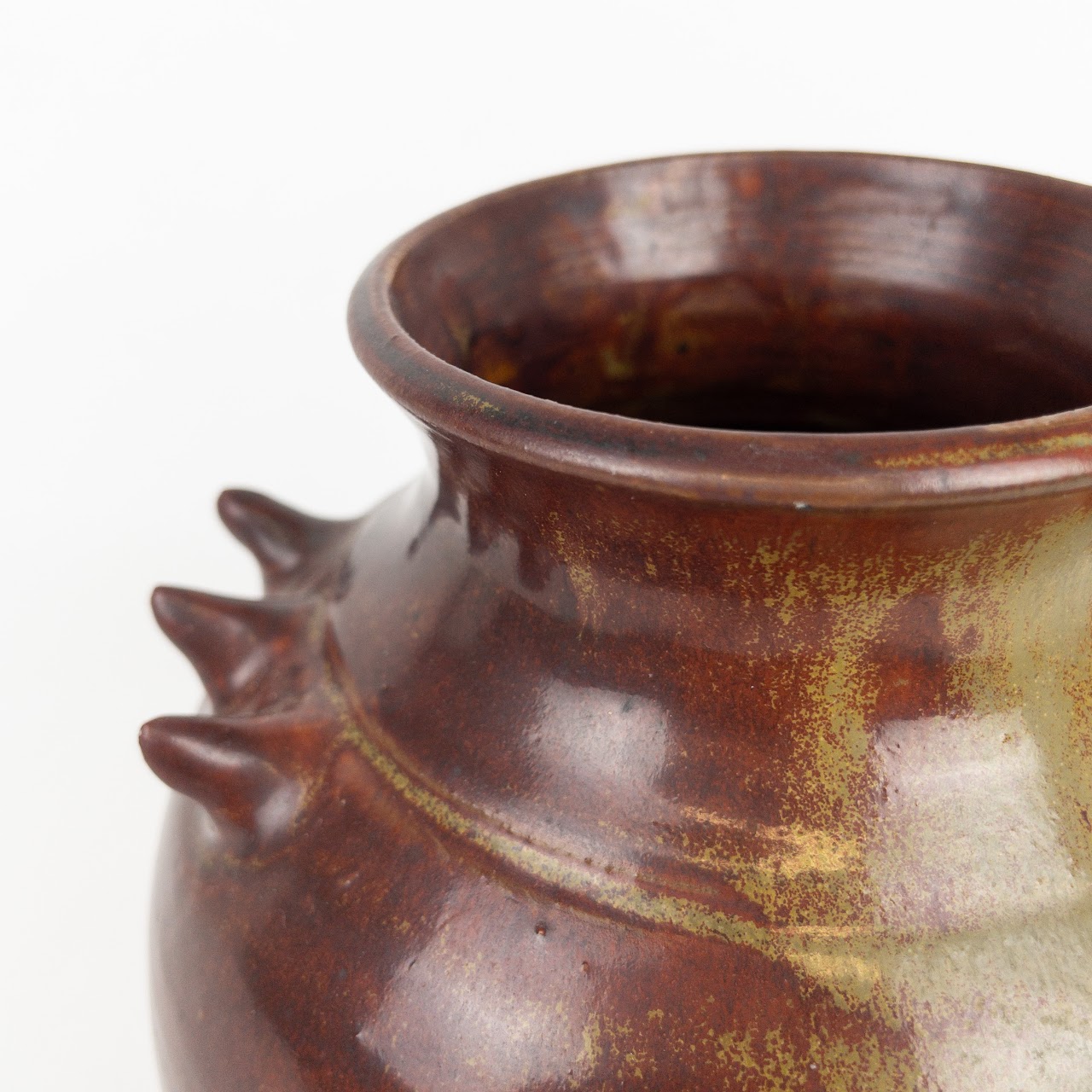 Signed Ceramic Spiked Vase