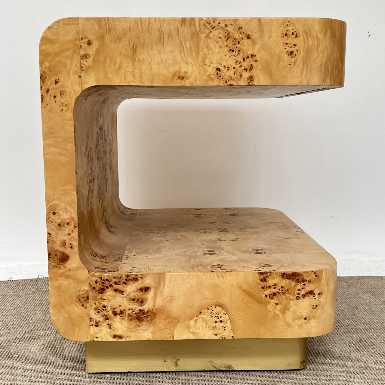 Burlwood Contemporary Deco-Inspired Side Table #2