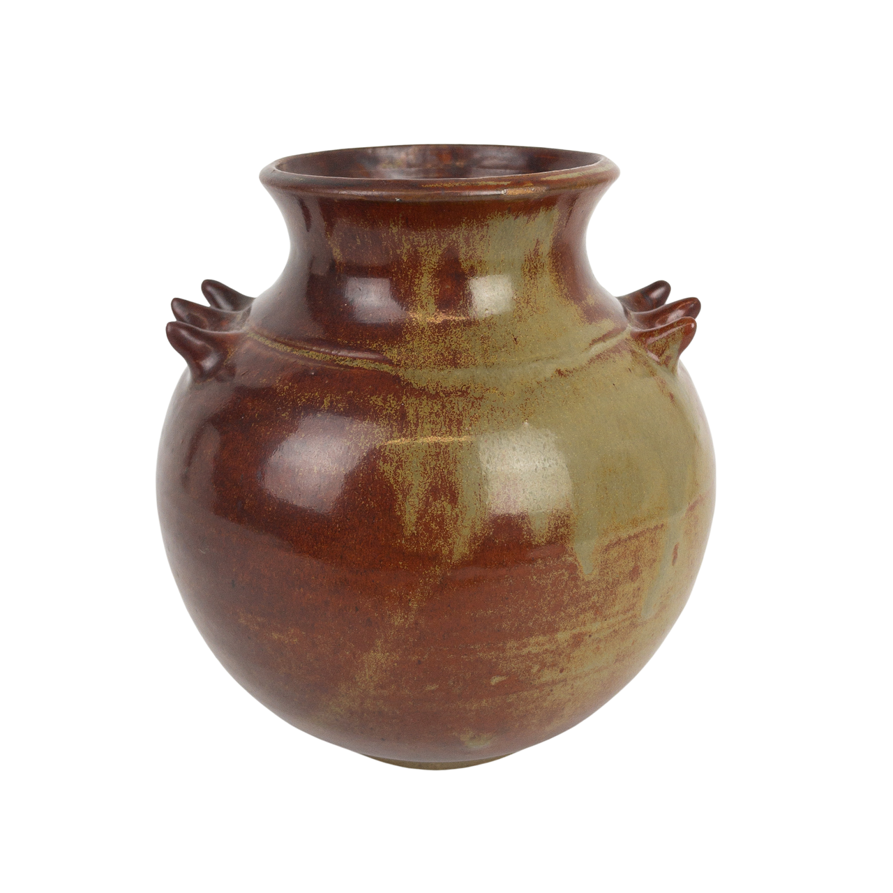 Signed Ceramic Spiked Vase