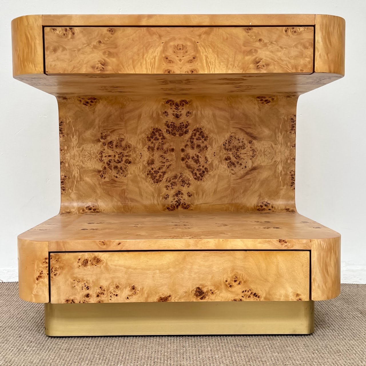 Burlwood Contemporary Deco-Inspired Side Table #2