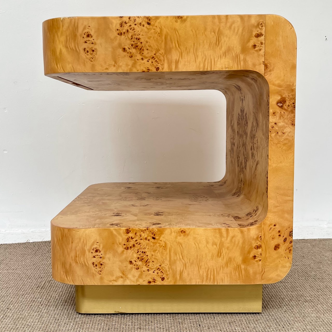 Burlwood Contemporary Deco-Inspired Side Table #2