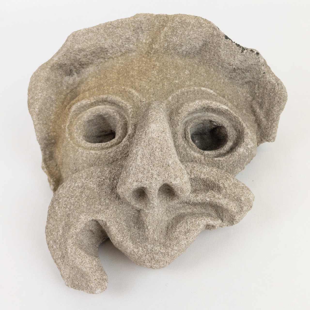 Limestone Face Sculpture