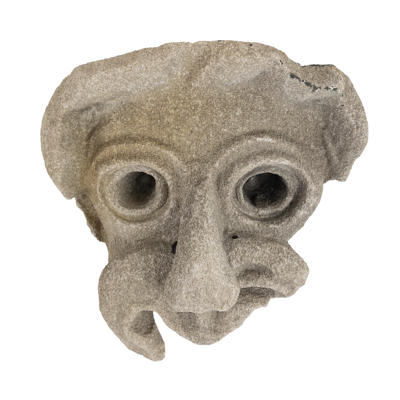 Limestone Face Sculpture