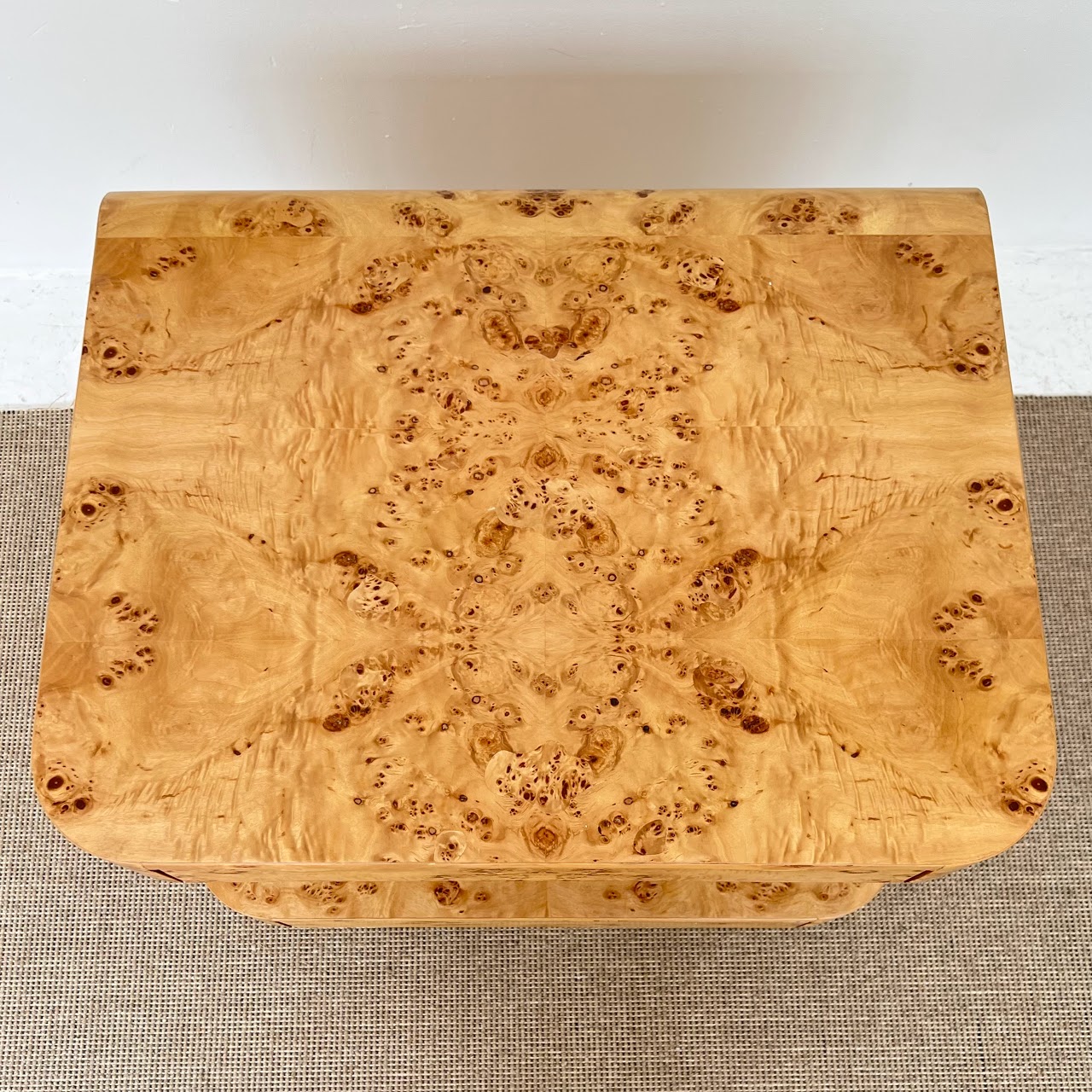 Burlwood Contemporary Deco-Inspired Side Table #3