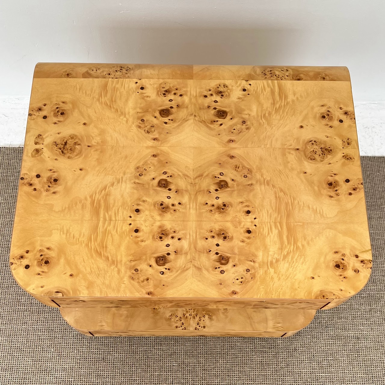 Burlwood Contemporary Deco-Inspired Side Table #2