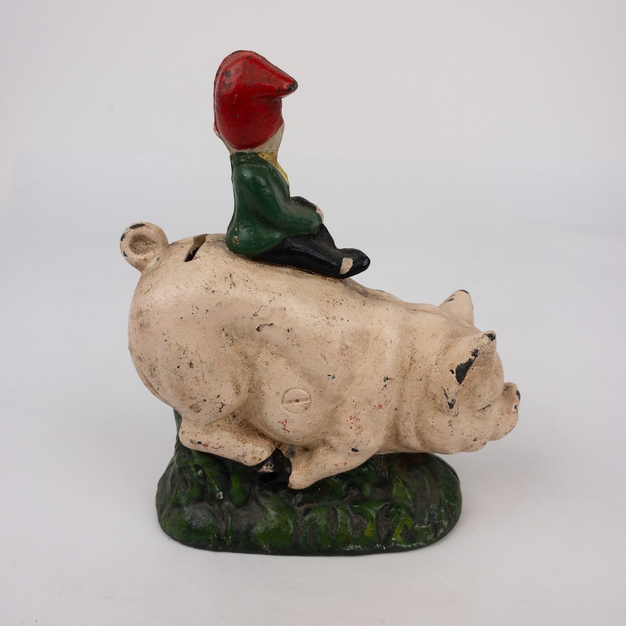 Cast Iron Pig Vintage Bank Trio