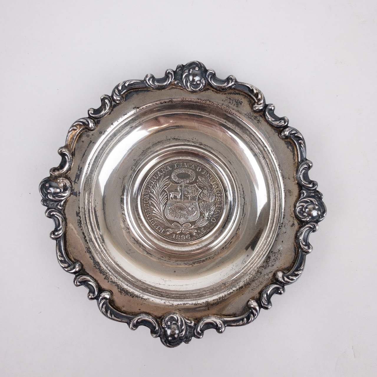 Sterling Silver Peruvian Coin Dish