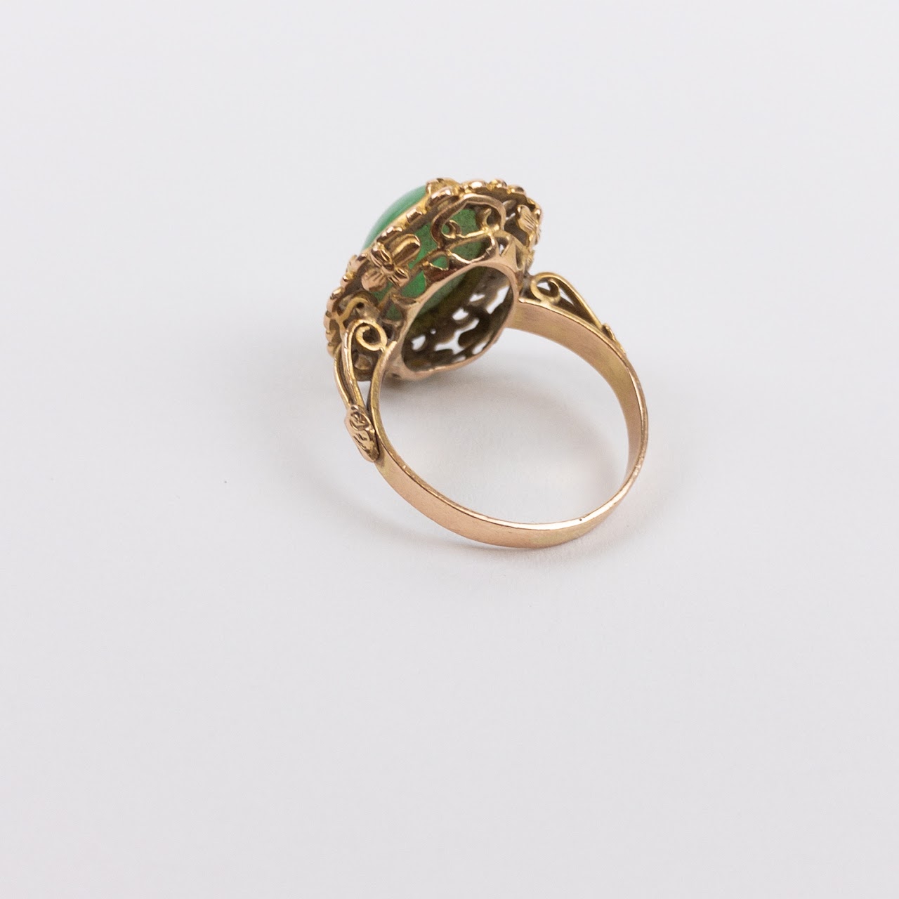 14K Gold & Jade Cocktail Ring