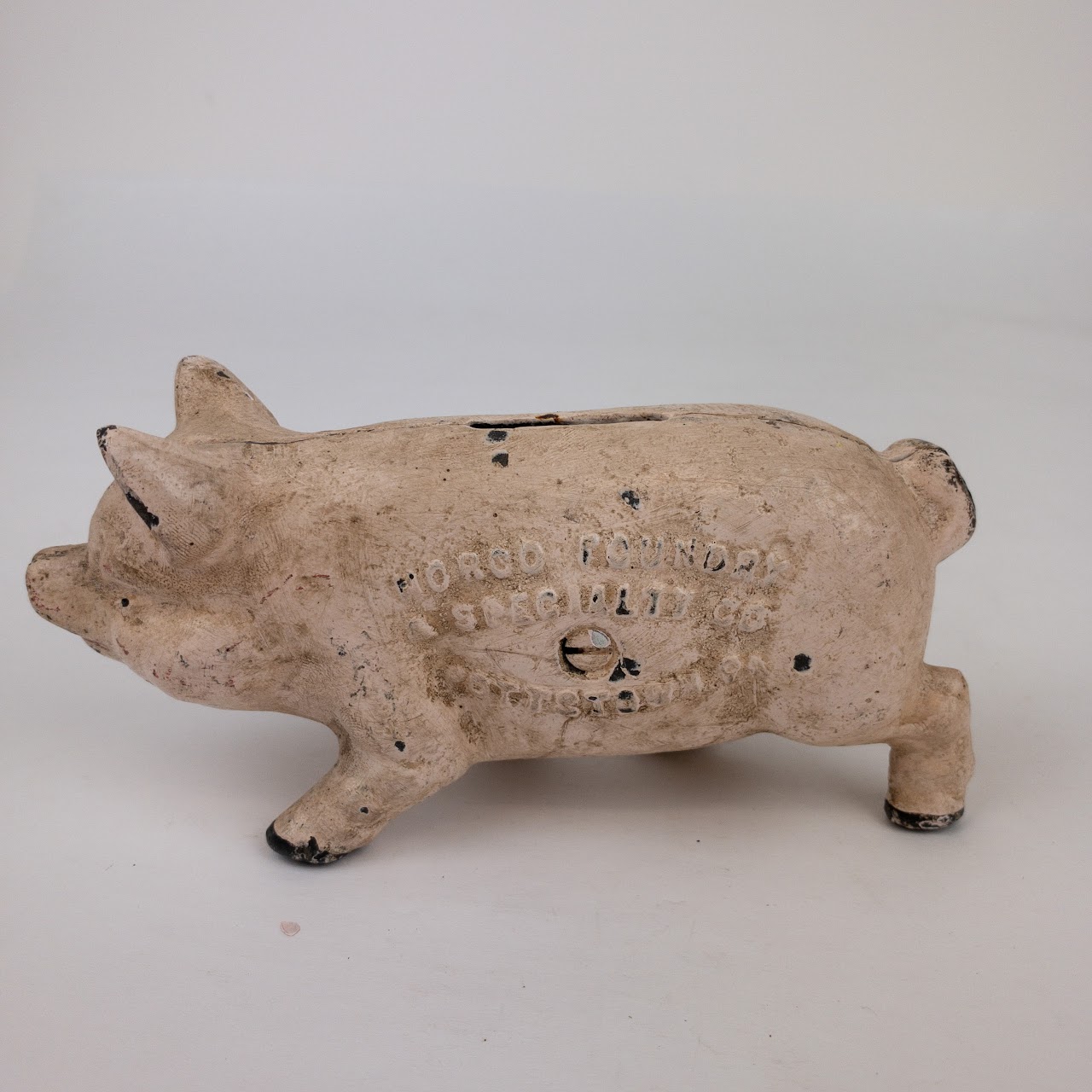 Cast Iron Pig Vintage Bank Trio