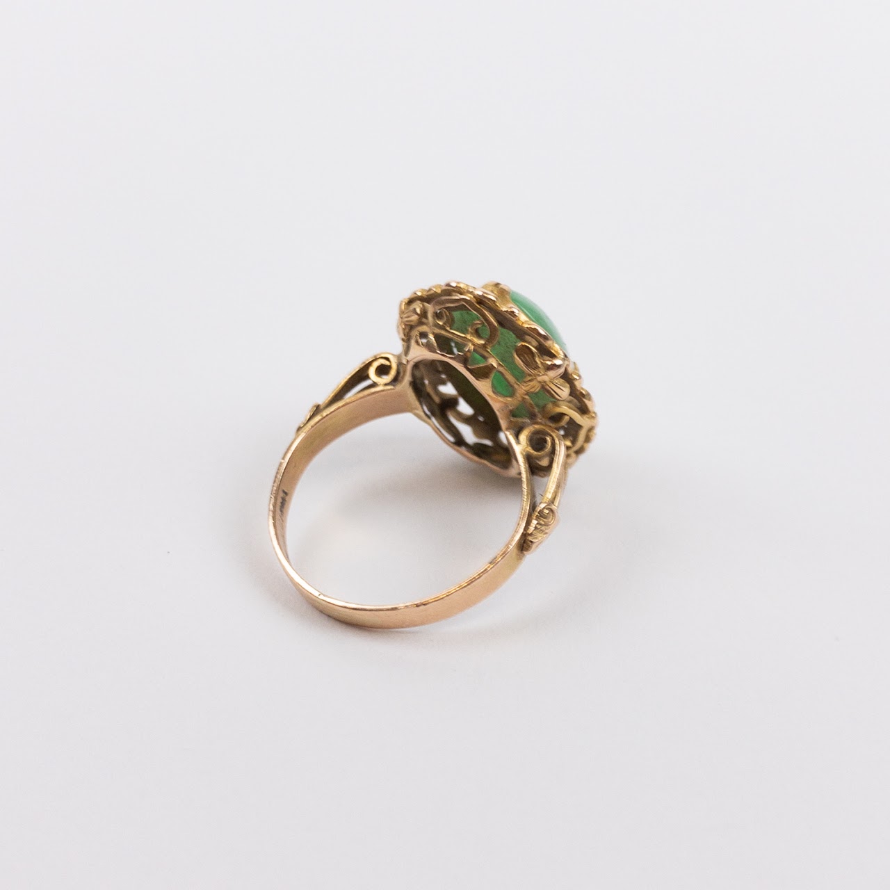 14K Gold & Jade Cocktail Ring