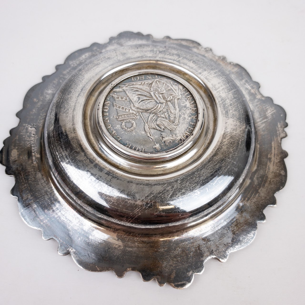 Sterling Silver Peruvian Coin Dish