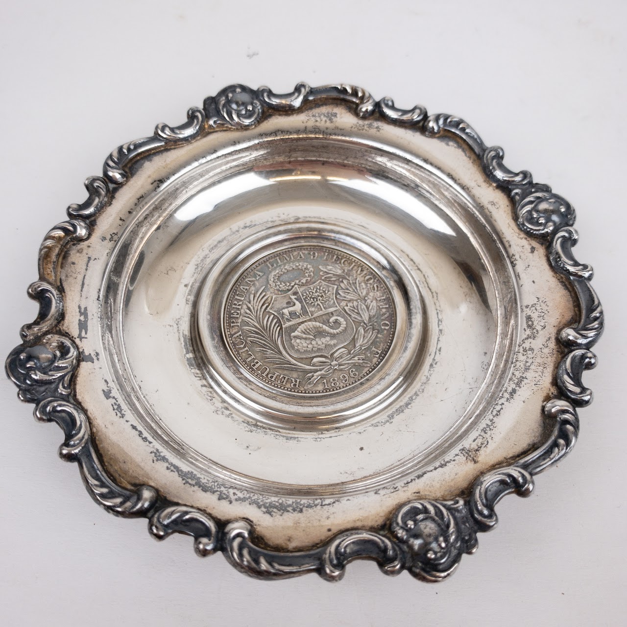 Sterling Silver Peruvian Coin Dish