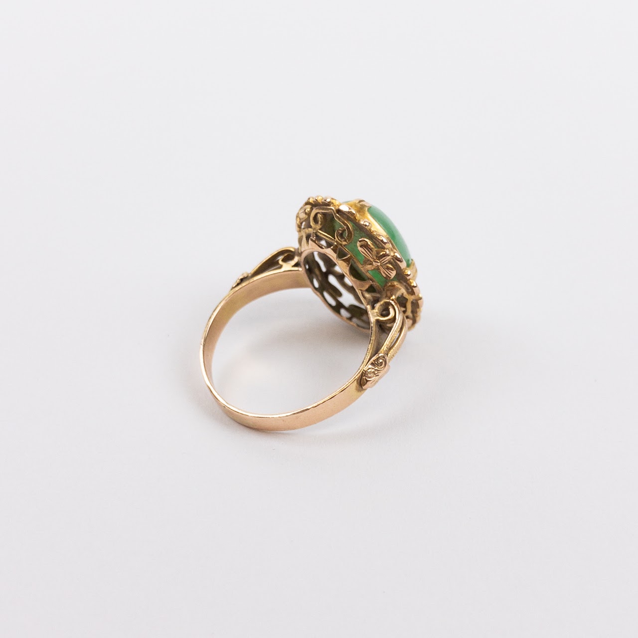 14K Gold & Jade Cocktail Ring