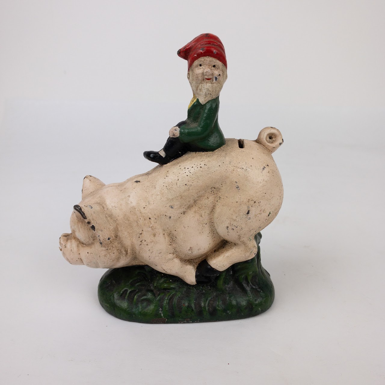 Cast Iron Pig Vintage Bank Trio