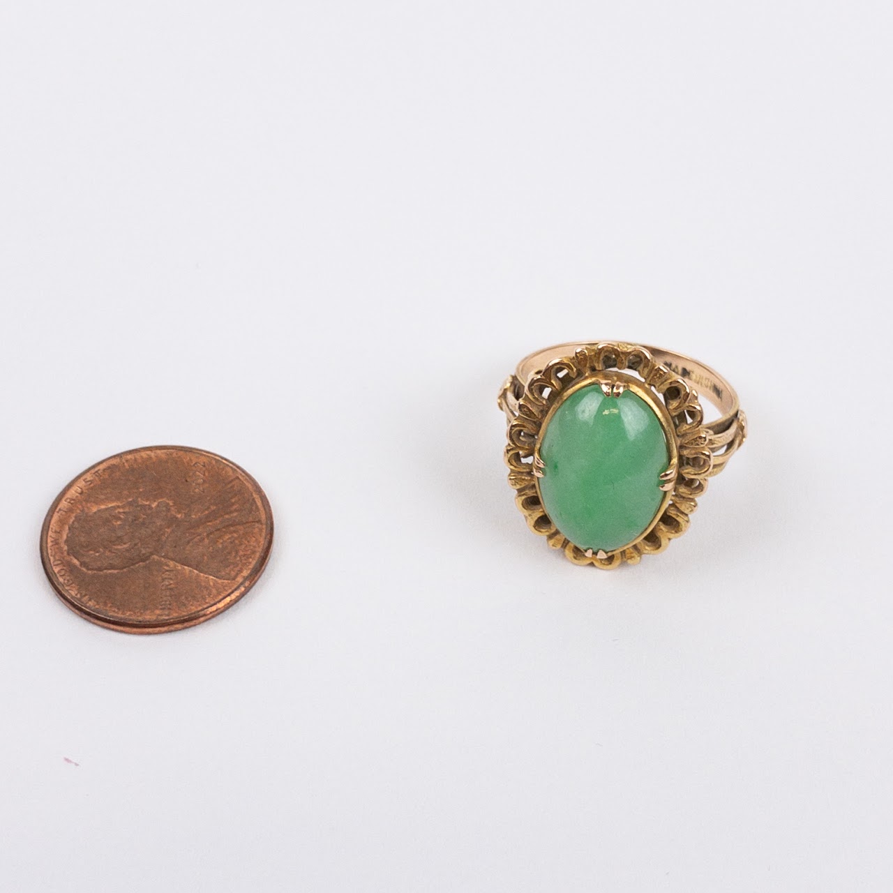 14K Gold & Jade Cocktail Ring