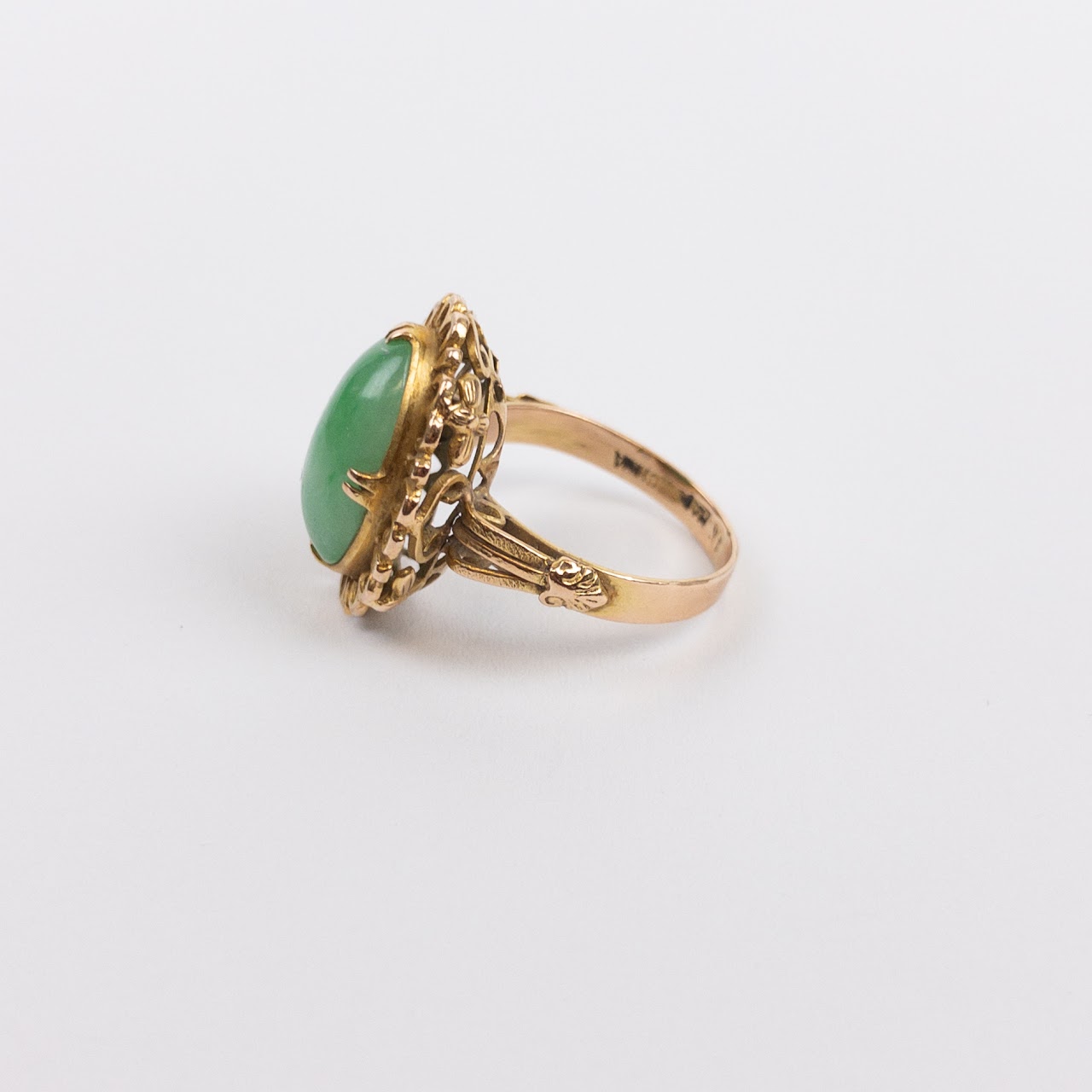 14K Gold & Jade Cocktail Ring