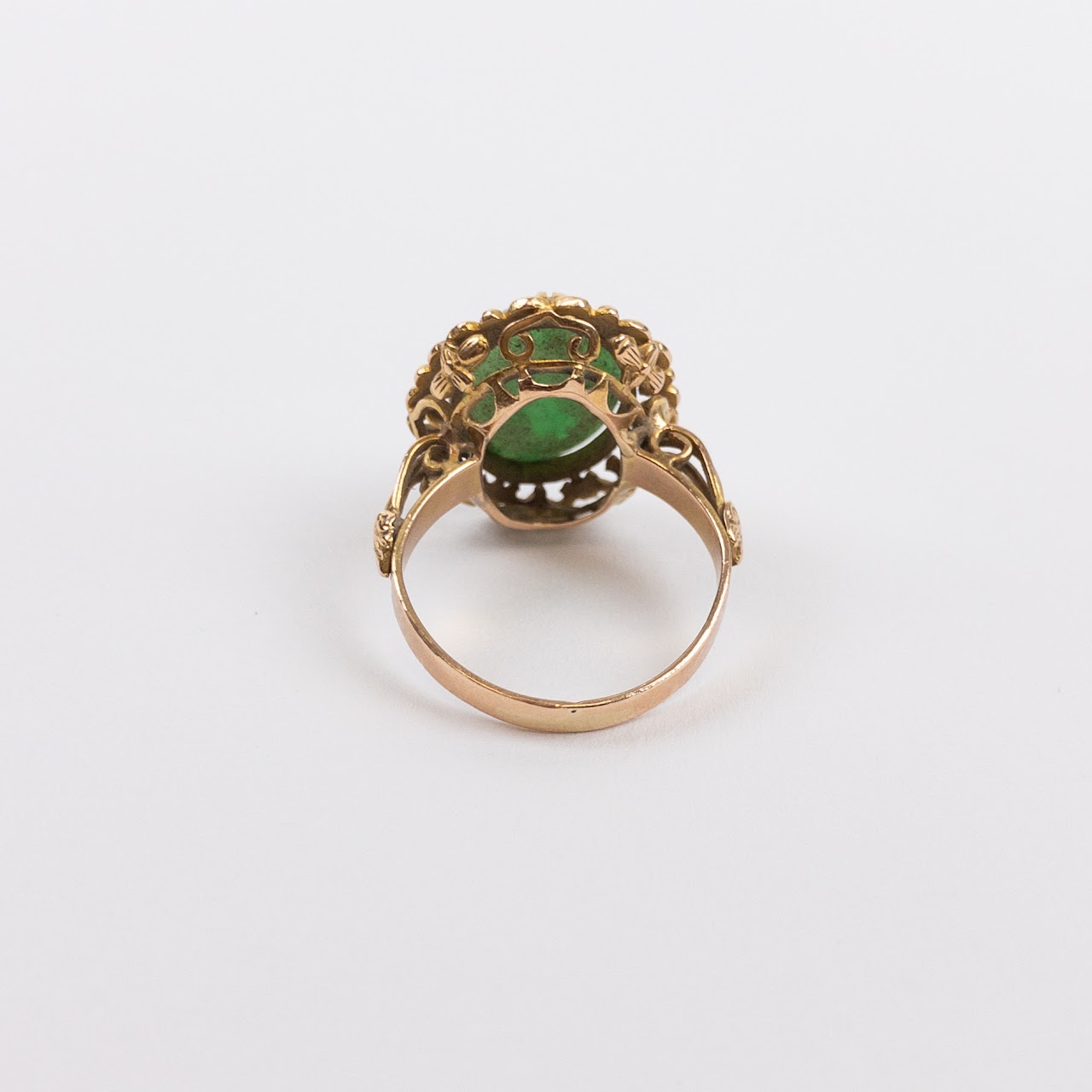 14K Gold & Jade Cocktail Ring