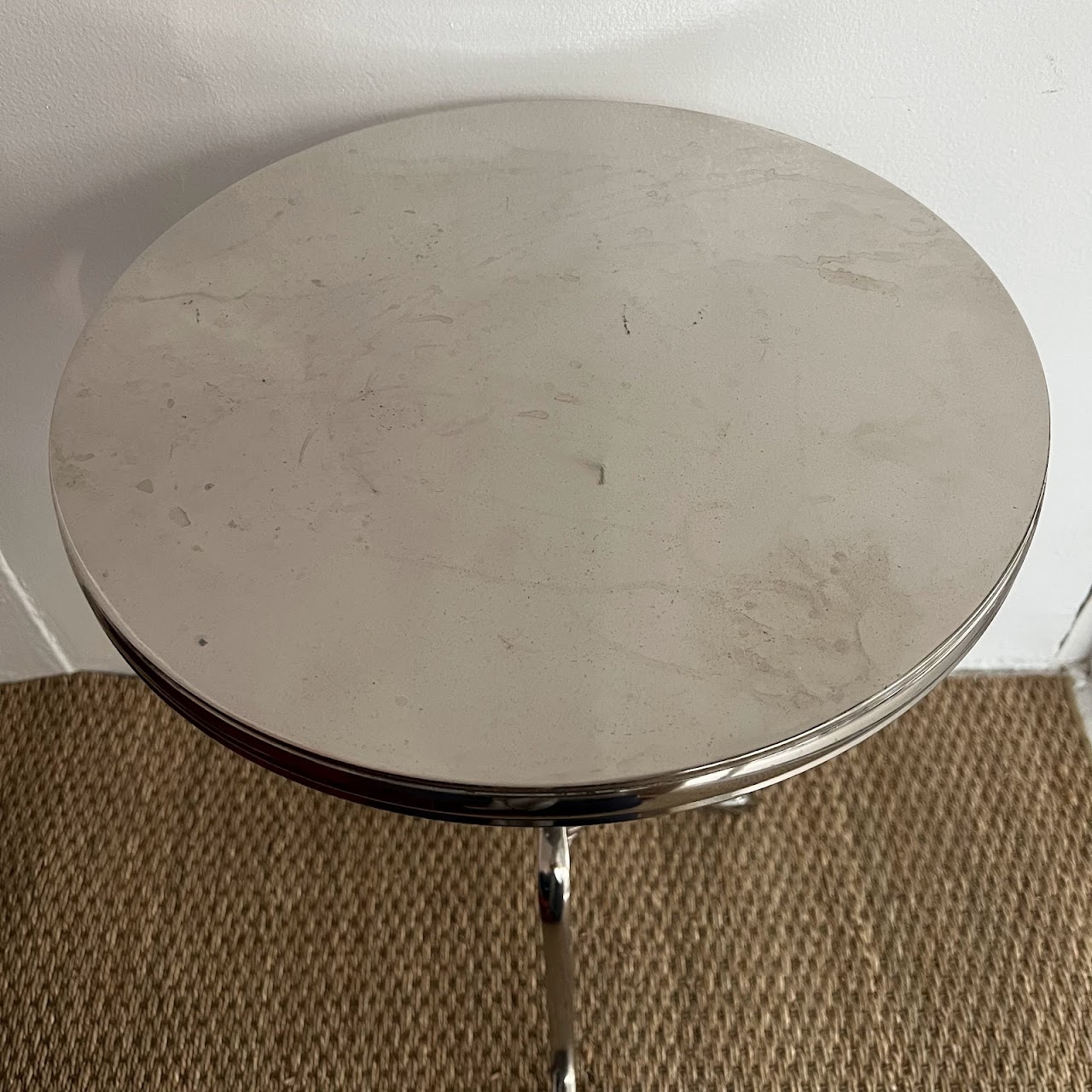 Cast Aluminum Pedestal Accent Table