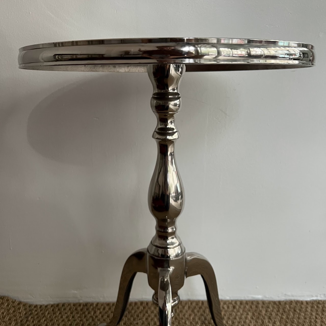 Cast Aluminum Pedestal Accent Table