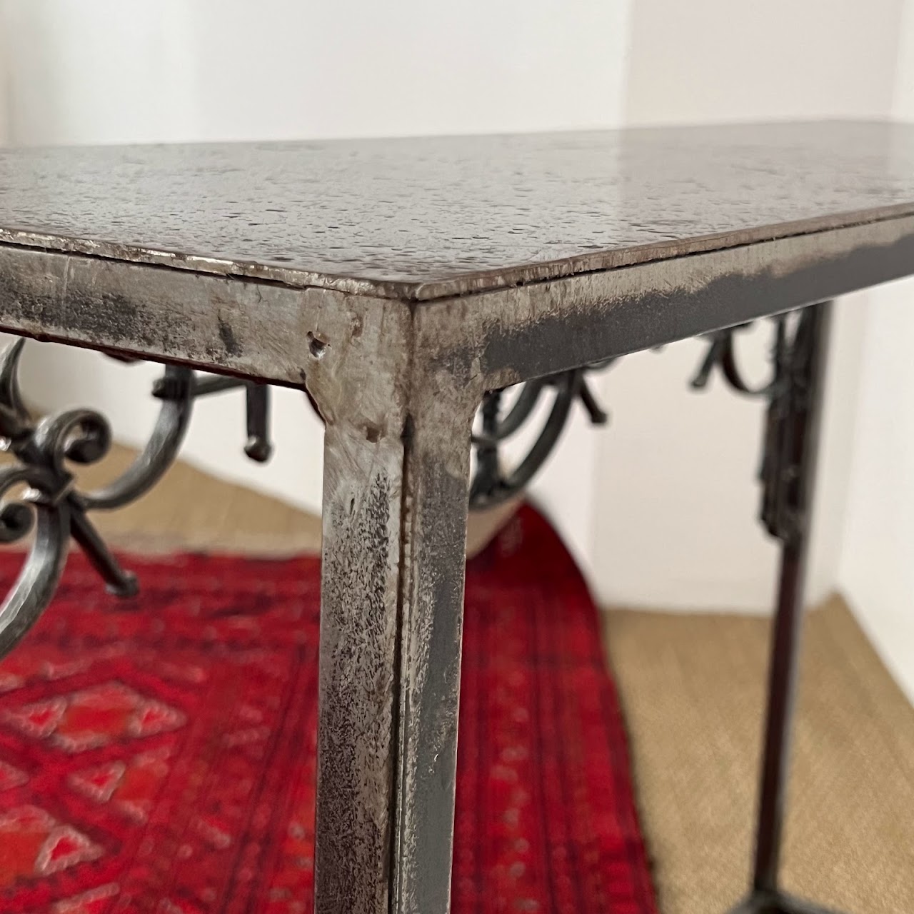 Cast, Wrought & Machined Steel Console Table