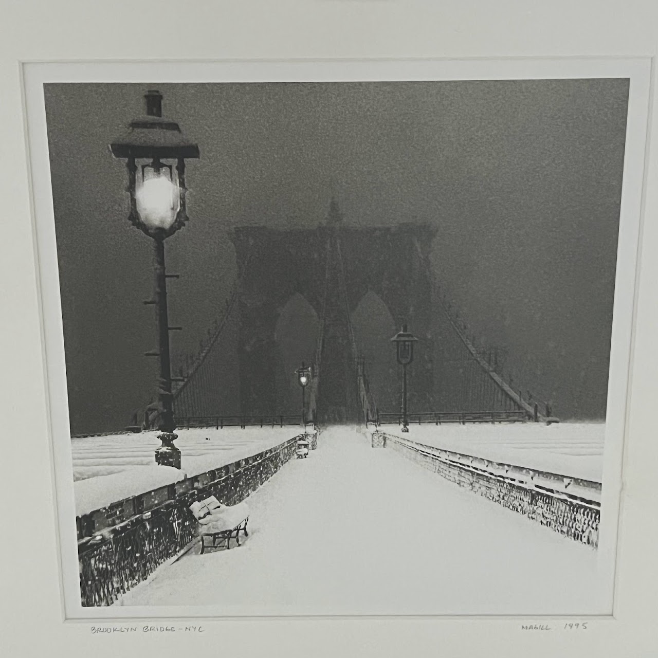 Michael Magill 'Brooklyn Bridge NYC' Signed Photograph