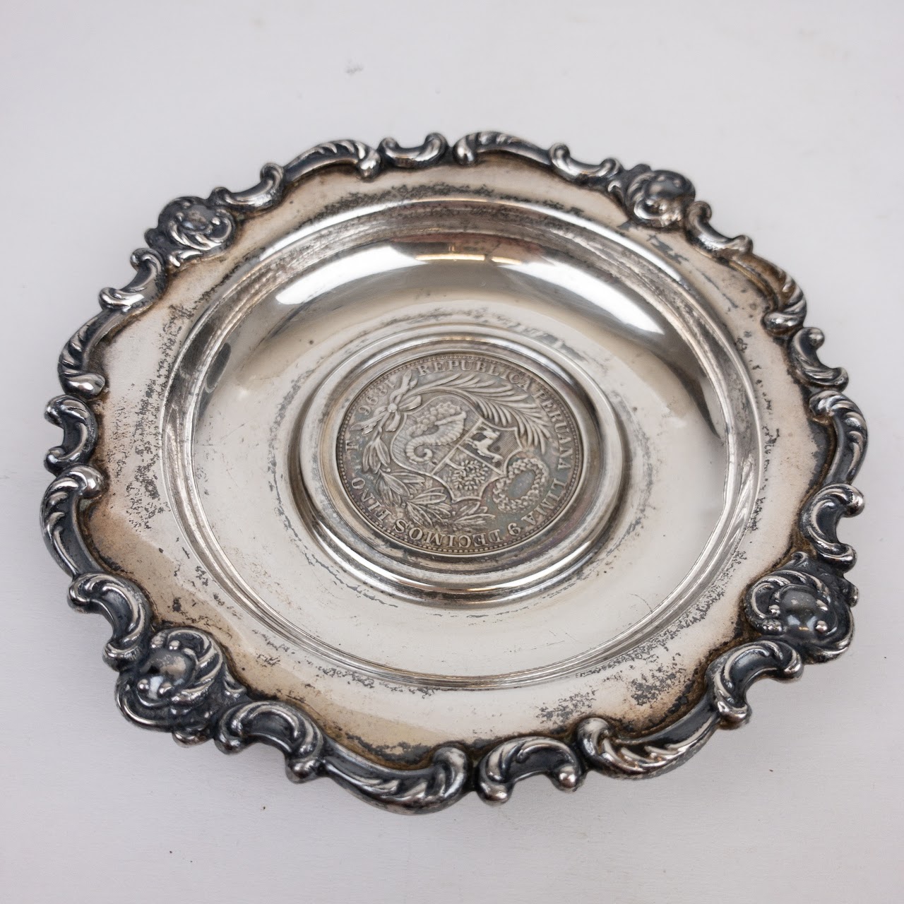 Sterling Silver Peruvian Coin Dish