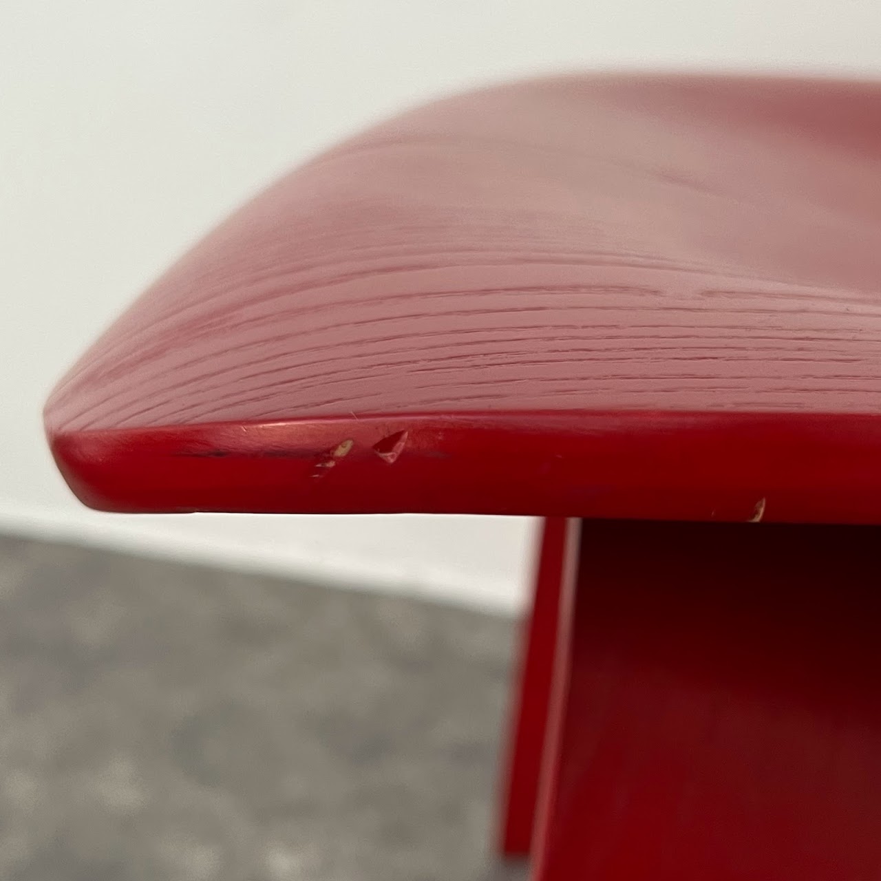 Eames + Herman Miller Molded Plywood LCW Red Lounge Chair