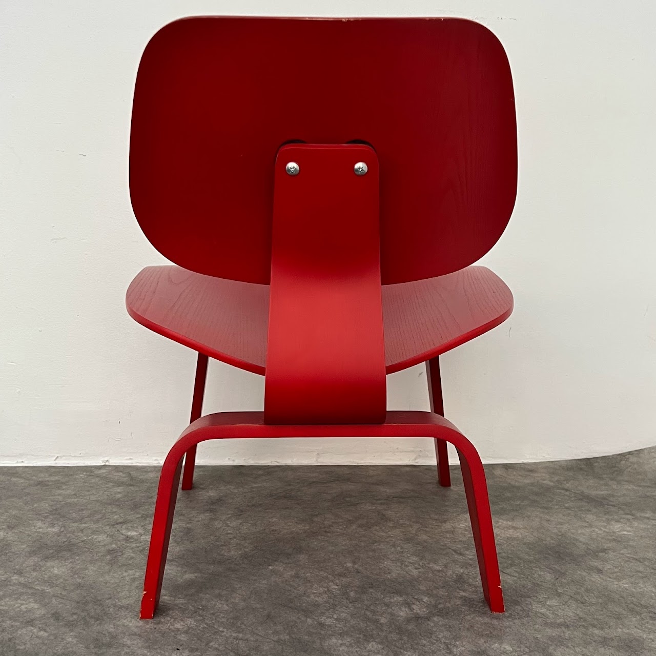 Eames + Herman Miller Molded Plywood LCW Red Lounge Chair