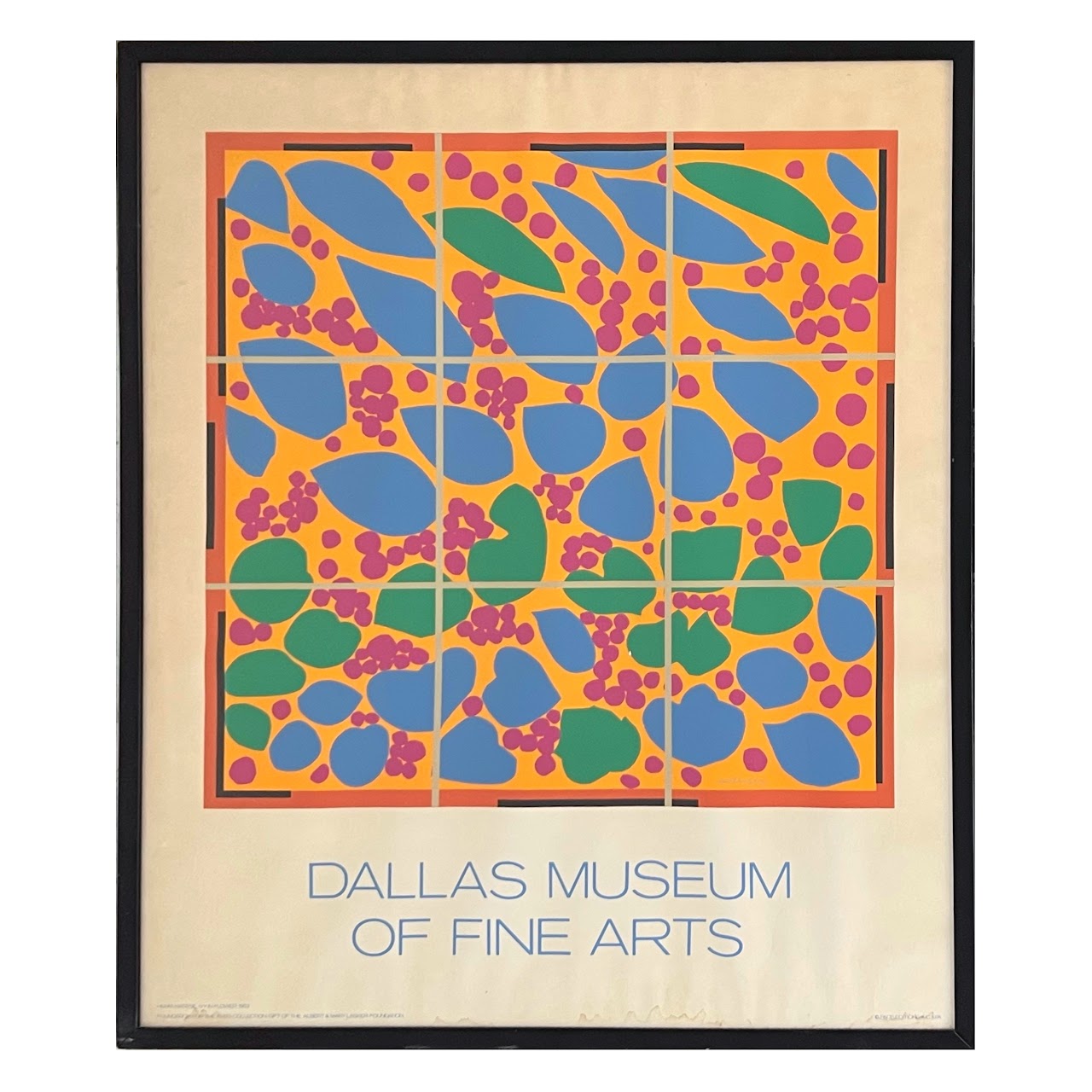 Henry Matisse 'Ivy in Flowers' Dallas Museum of Fine Arts Exhibition Serigraph Poster