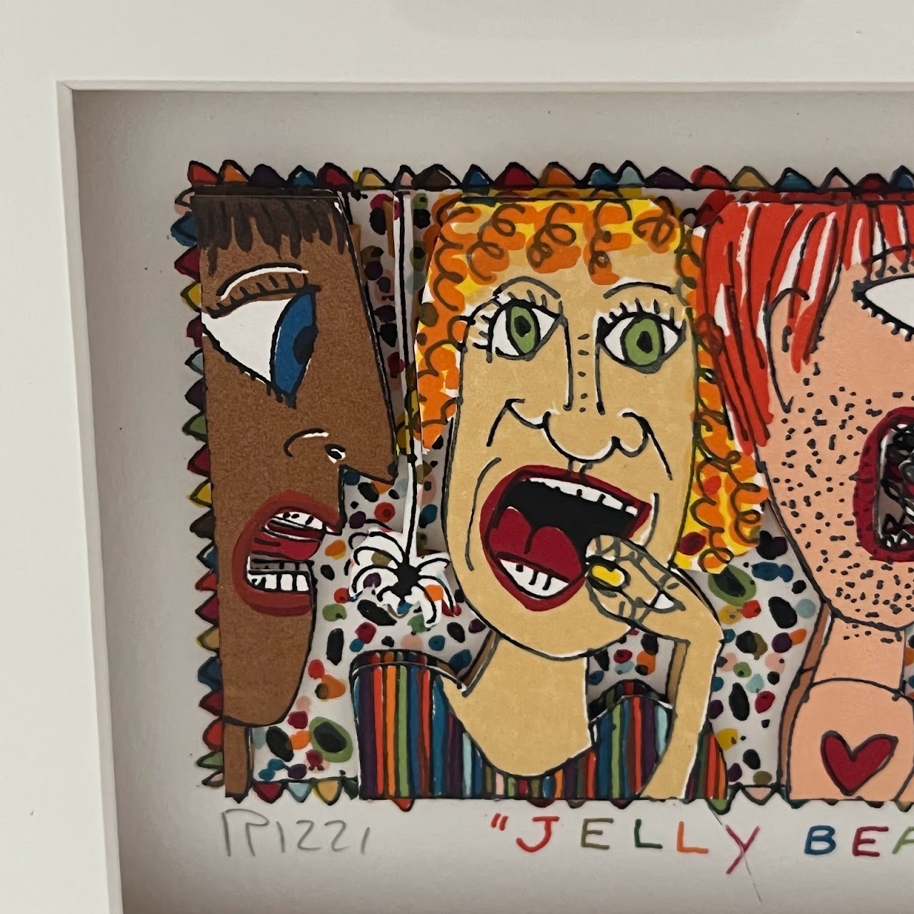 James Rizzi 'Jelly Bean' Signed 3D Lithograph