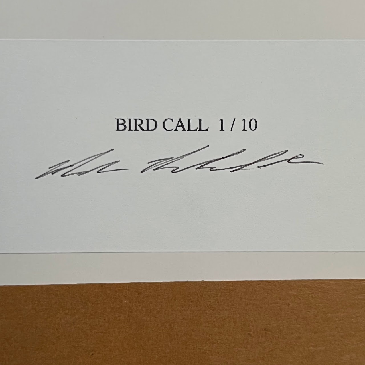 'Bird Call' Signed Small Edition Photograph