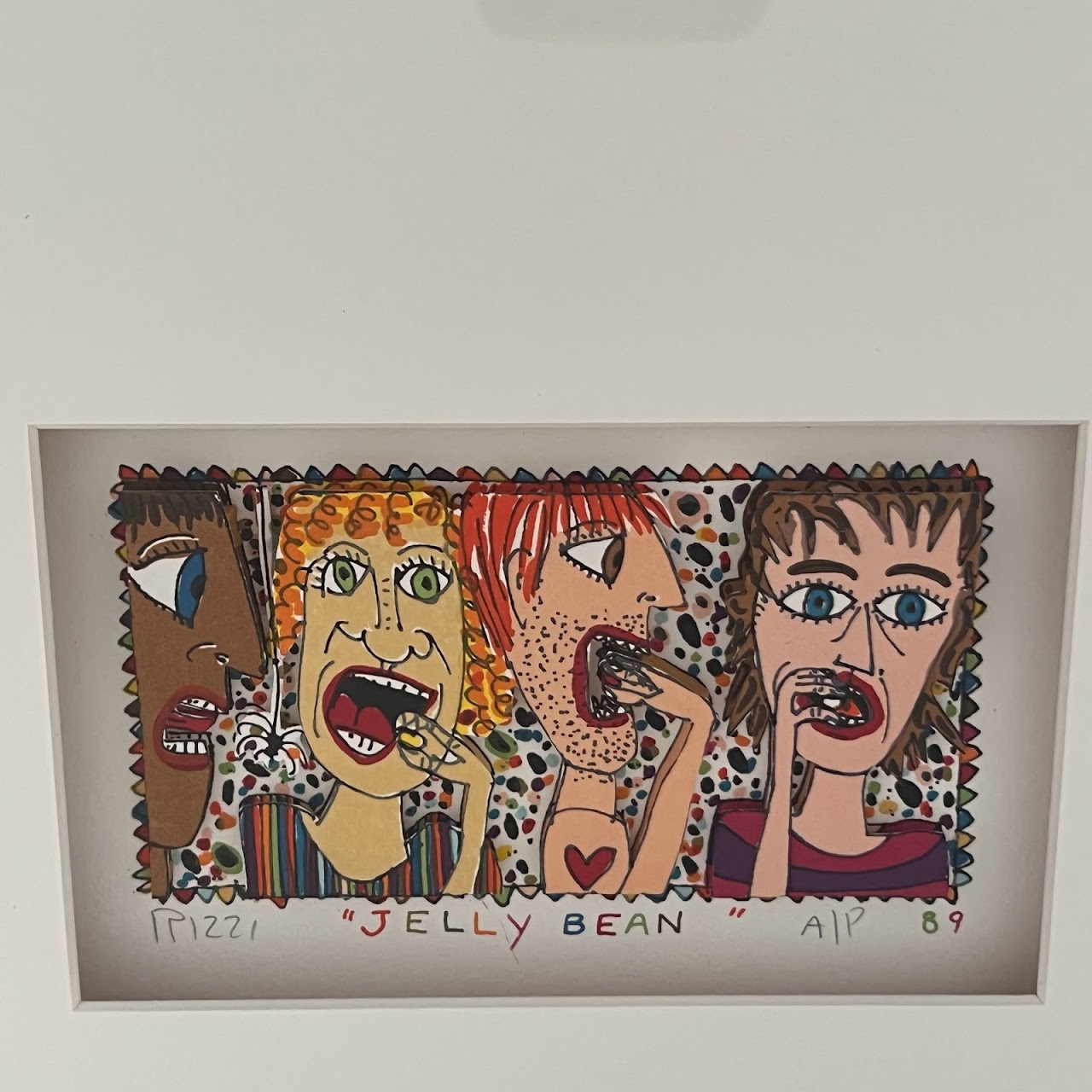 James Rizzi 'Jelly Bean' Signed 3D Lithograph