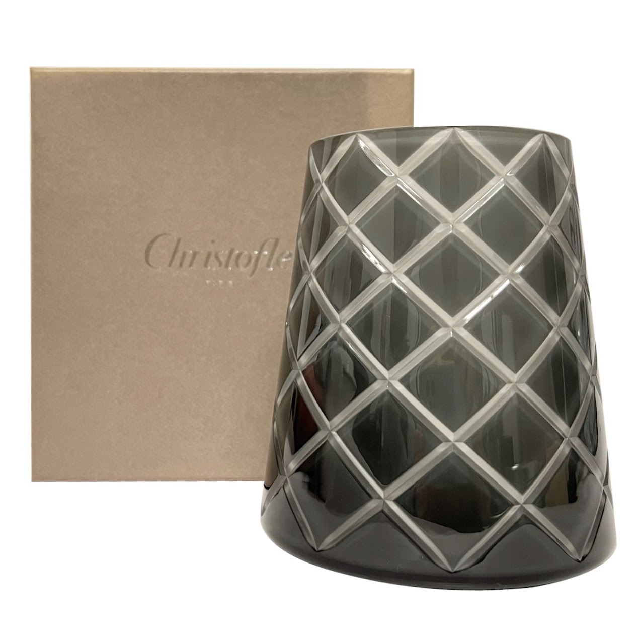 Christofle Jardin D' Eden NEW Smoke Crystal Lampshade