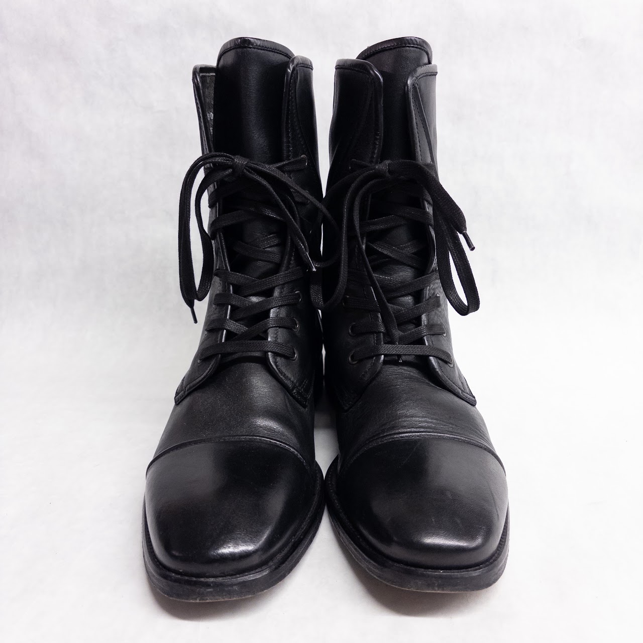 John Varvatos Leather Lace-Up Boots