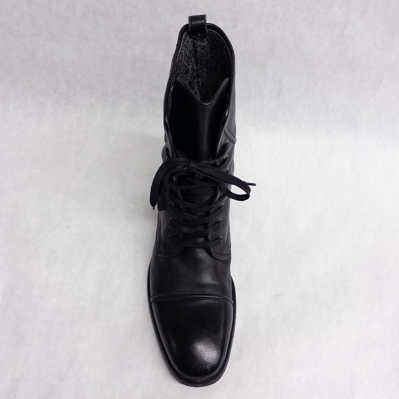 John Varvatos Leather Lace-Up Boots