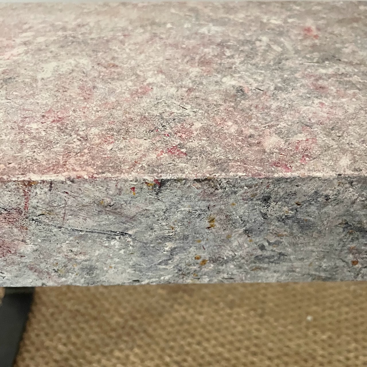 Ombré Faux Stone Seat Bench