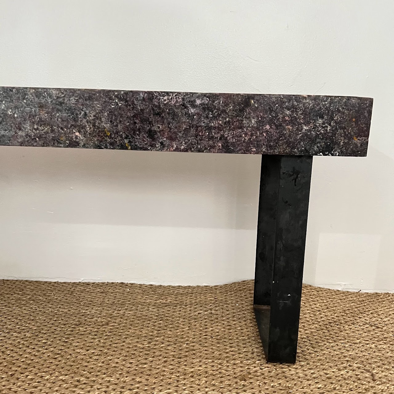 Ombré Faux Stone Seat Bench