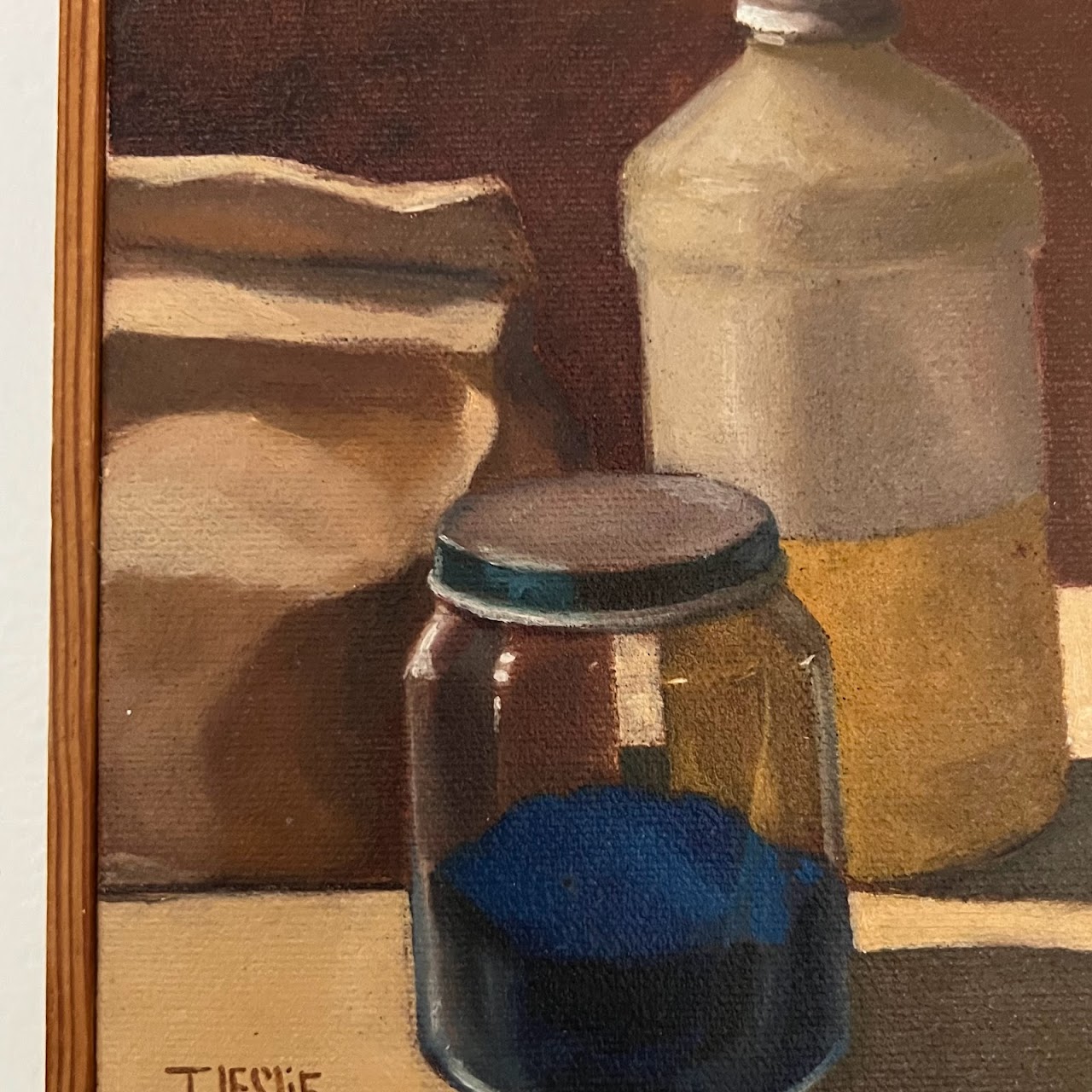 J. Leslie 'The Painting Supplies' Signed Still Life Oil Painting