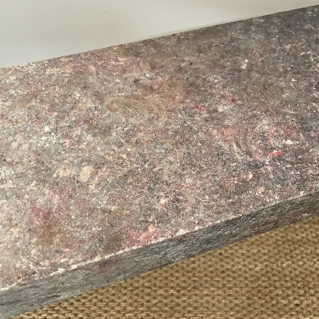 Ombré Faux Stone Seat Bench