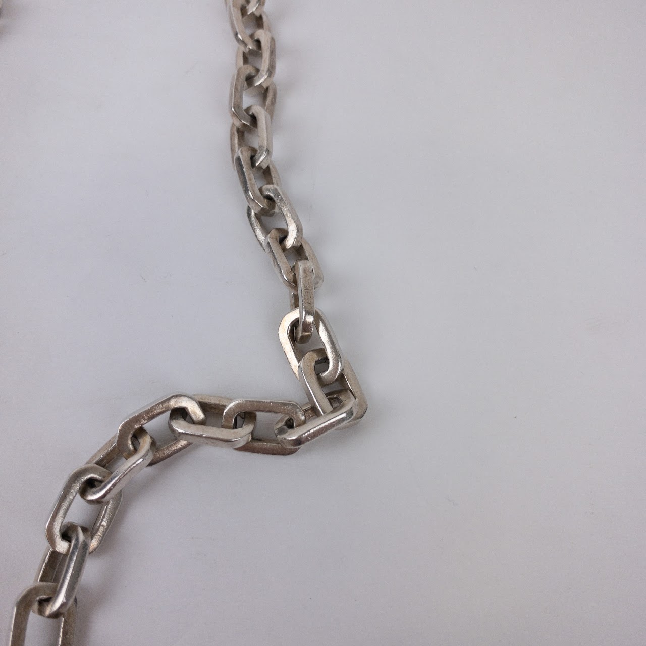 Taxco Sterling Silver Rectangular Link Chain