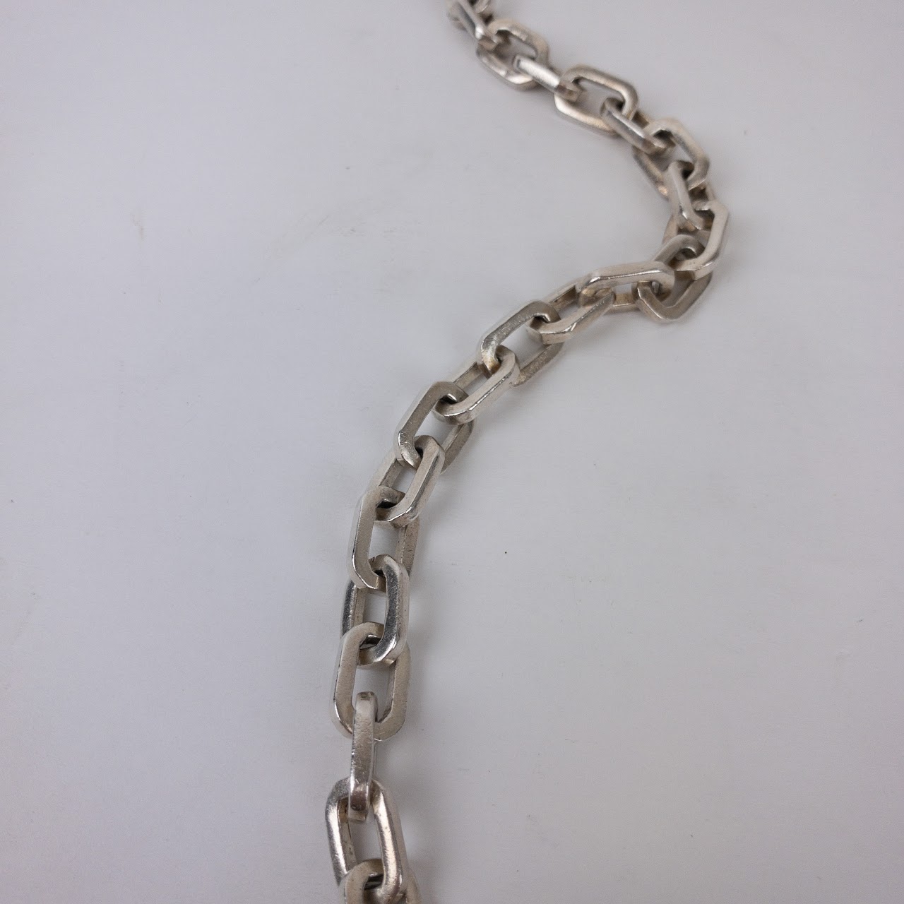 Taxco Sterling Silver Rectangular Link Chain