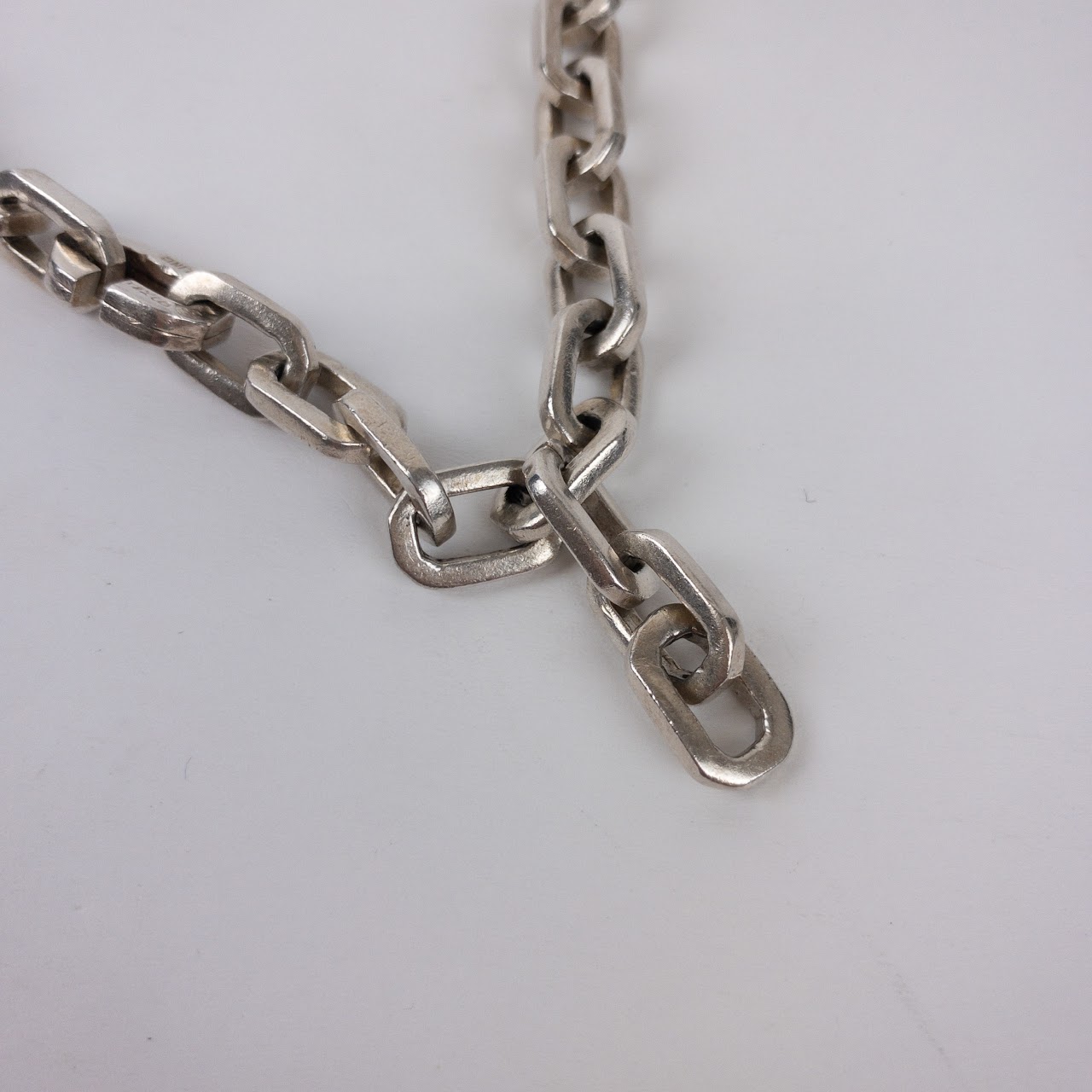 Taxco Sterling Silver Rectangular Link Chain