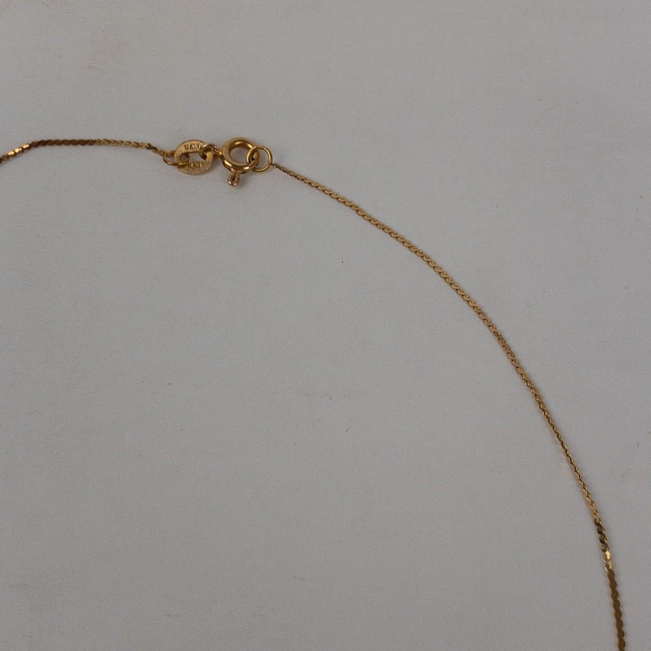 14K Gold S Chain Necklace With 14K Gold & Sterling Silver Pendant