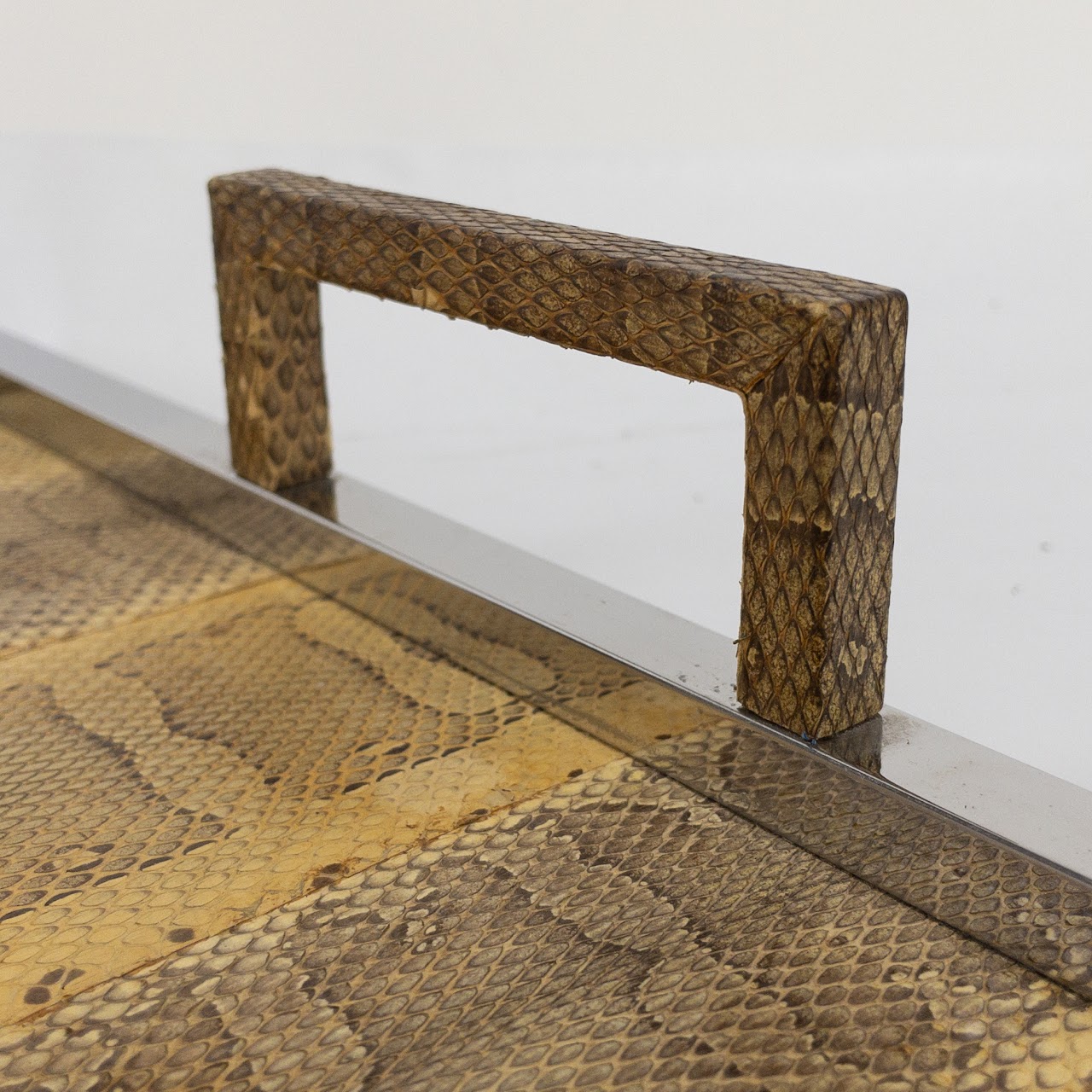 Snakeskin Covered Decorative Tray