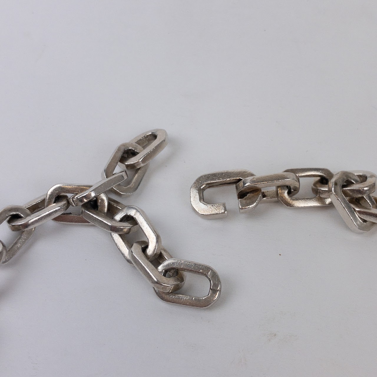 Taxco Sterling Silver Rectangular Link Chain