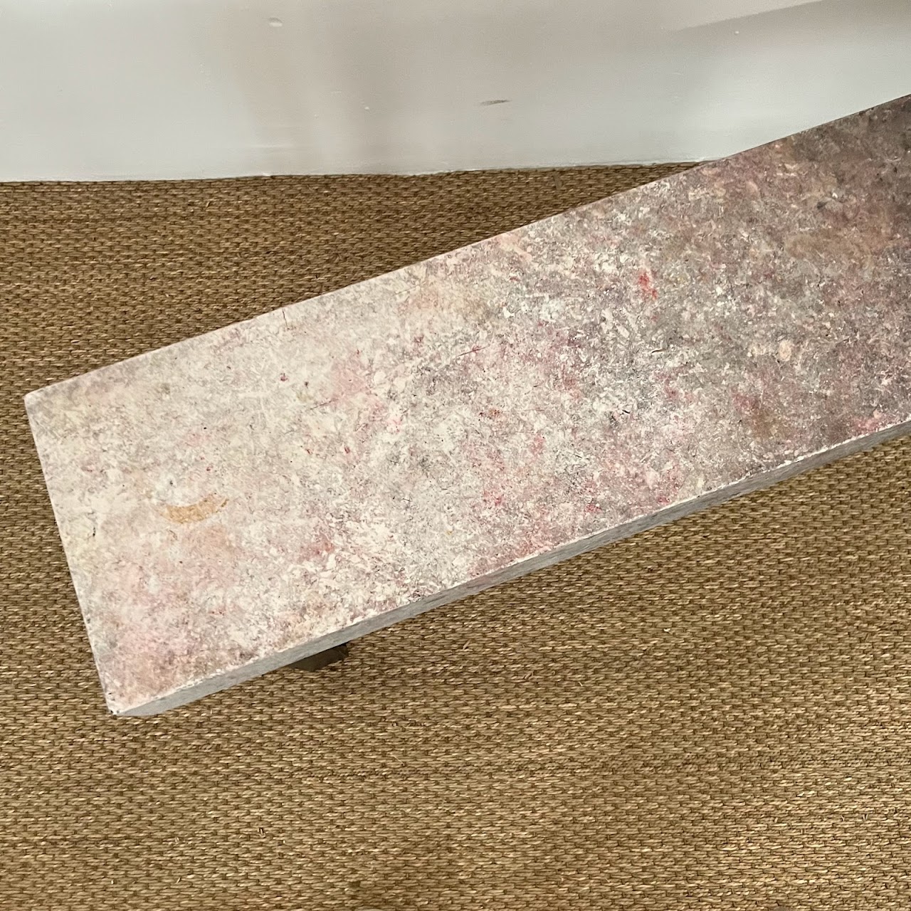 Ombré Faux Stone Seat Bench