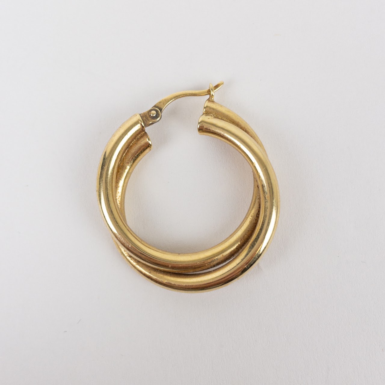 14K Gold Twisted Hoop Earrings