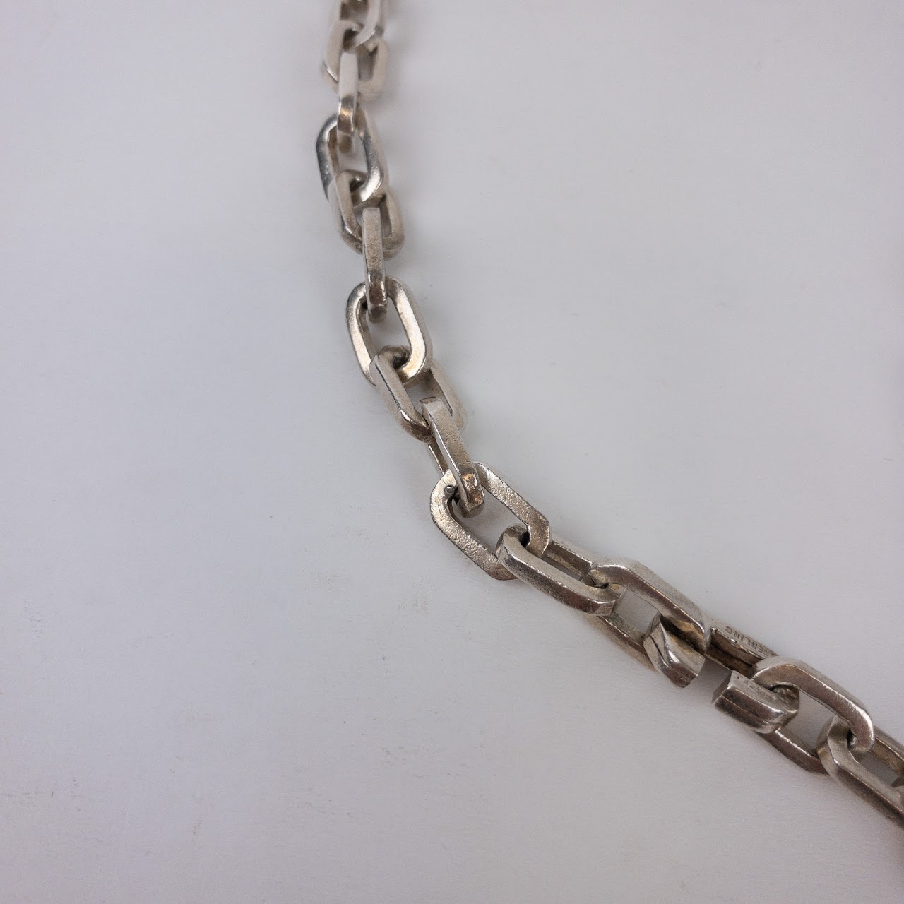 Taxco Sterling Silver Rectangular Link Chain